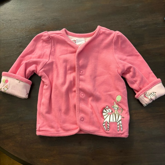 Other - Reversible Pink Jacket with Zebra and Monkey